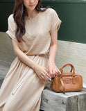 Hazel Wrinkle Short Sleeve T-Blouse Banding Wide Pants Set