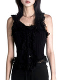Floral lace sleeveless