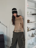 Bay Damage Off Shoulder Knit