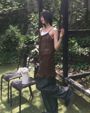 Veru Dot Frill See-through Sleeveless Layered One Piece