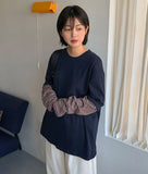 Dehip Stripe Layered Long Sleeve Tee