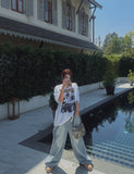Ribat Pintuck Wide Denim Pants