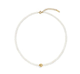 Champagne Moon Full Moon Silver (Y) Pearl Necklace