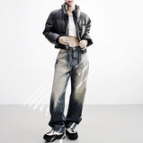 Lilnen washing denim pants