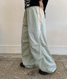 Koyomi Banding Color Matching String Parachute Pants