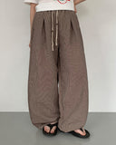 Upol Summer Stripe Banding Wide Pants