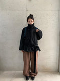 Rimlo Belt Double Button High Neck Coat