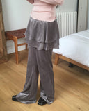 Winco Velvet Tiered Layered Skirt Pants