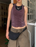 Bez Twin Stripe Halter Sleeveless