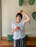 Hitu Summer Openwork Knit Short Sleeve Cardigan