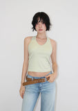SHIRRING HALTER TOP