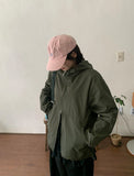 [unisex] Skone two-way string hood wind jacket