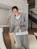 Ruby Damaged Sweat Hood Zip-Up