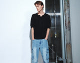 HEM BUTTON UTILITY DENIM PANTS