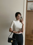 All-Time Plain Half Turtleneck Knit
