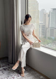 Mier Pleated T-Blouse