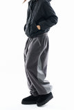 Two-tone panel fleece jogger pants