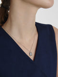 Volume Square Silver (W) H BAR Necklace M
