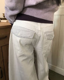 Lapu Check Pocket Wide Pants