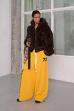 young and rich fur hoodie jacket