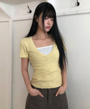 Pton Deep V-Neck Short Sleeve T-shirt