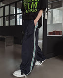 Route Track Color Matching Wide Pants