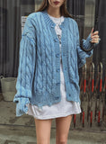 Ato Damage Cable Washing Cardigan