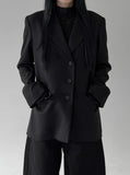 Back pin tuck single button jacket