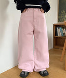 Muntove Color Cotton Wide Pants