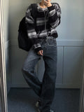 Stripe mix loose knit