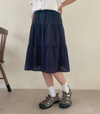 Suit Stripe Banding Skirt
