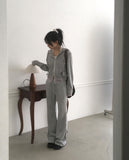 Niyu Back Pocket Bootcut Pile Pants