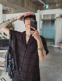 Prolly Check Roll-up Short Sleeve Shirt