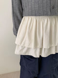 Feltin Stripe Tiered Layered Mini Skirt