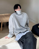 Turtleneck brushed sweatshirt