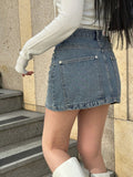 Big Pocket Denim Skirt
