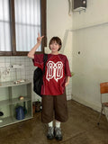 [unisex] Lyusao Sporty Printing Over Short Sleeve Tee