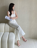 Delia Cotton Wide Banding Denim Pants