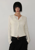 LAYERED RIB CARDIGAN