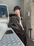 Cairo zipper leather jacket