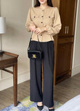 Deca Peplum Trench Jacket Blouse (Belt Set)