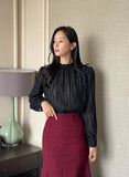 Riaki Frill See-Through Lace Blouse