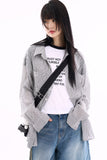 Seaside thin over check shirt