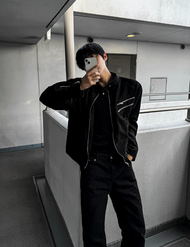 [COSYHARU公式] Black Semi-Wide Denim COSYHARU (コシハル) - ブラックセミワイドデニム / Black semi