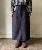 Binny non-fade banding color matching pocket long skirt