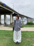 Bilte Summer Seersucker Check Long Sleeve Shirt