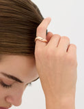 Etreve Silver Note Wave Ring