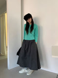 Hipan Round Crop Long Sleeve Tee