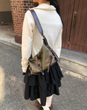 Kuel Strap Buckle Point Shoulder Bag
