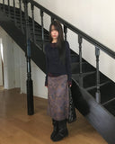 Jubel Flower Chiffon Midi Skirt